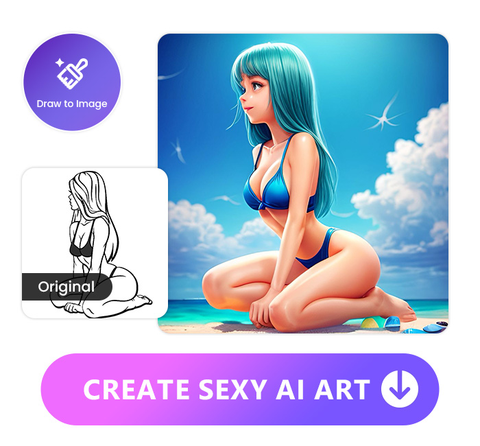 use Draw to Image feature to generate 3 AI sexy arts